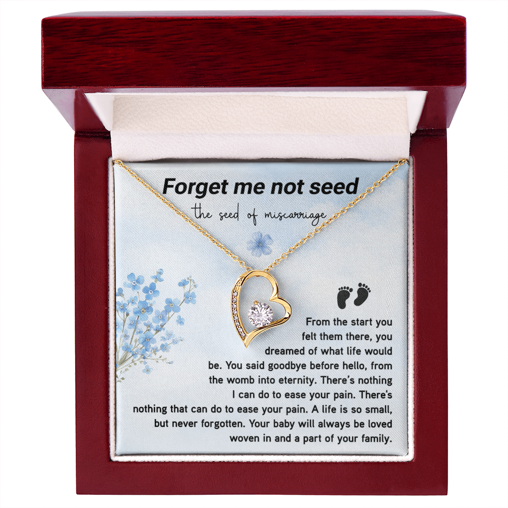 Forget Me Not Seed the seed of miscarriage Necklace