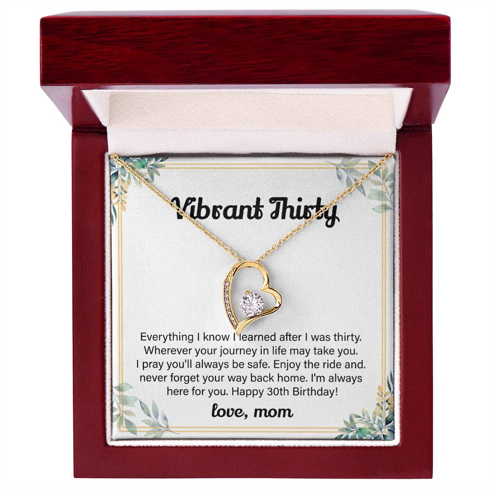 30th Birthday Necklace Gift for Daughter from Mom