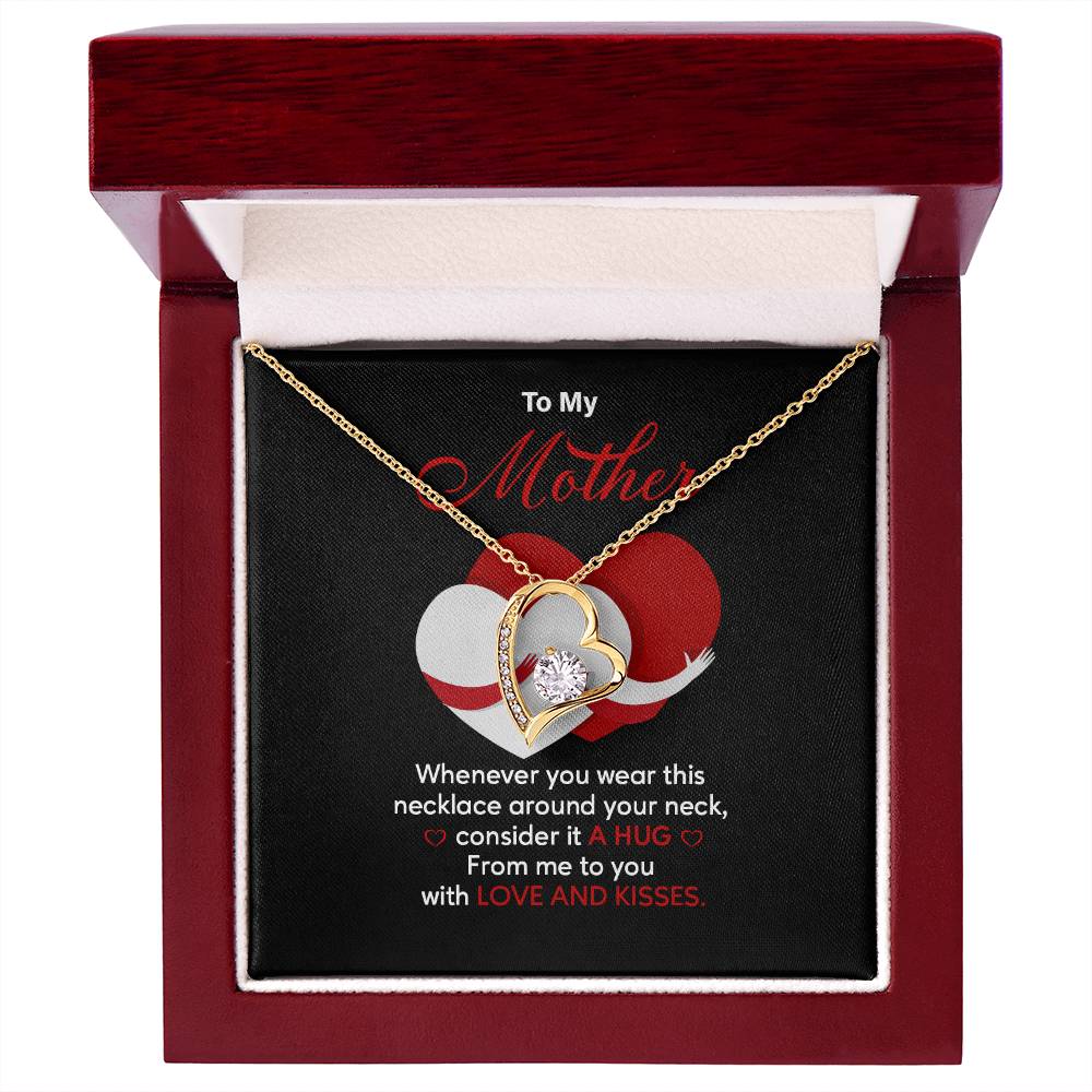 Mother Necklace Gift with Hug Message Card