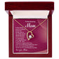 Mom Necklace Gift with Loving Message Card