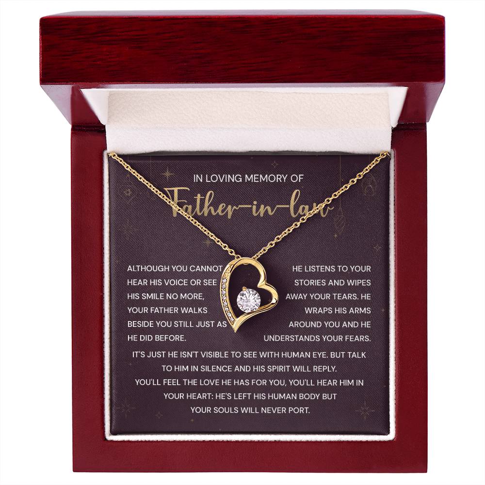 Loss of Father-in-Law Necklace with Message Card