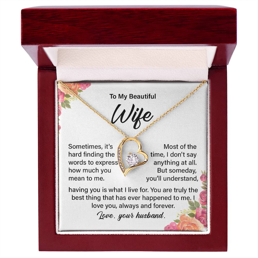 Gift for Wife from Husband with Romantic Floral Card