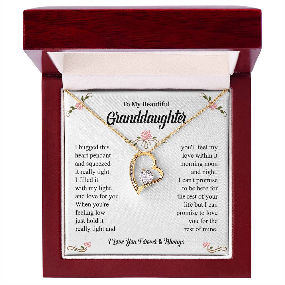 Granddaughter Necklace Gift with Love Message Card