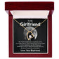 To My Girlfriend Necklace Gift with Moon Card