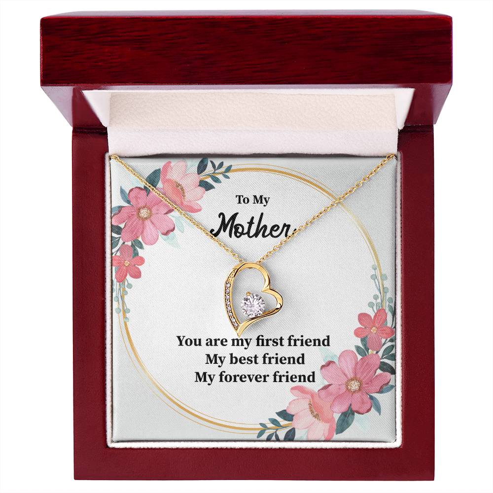 Mother Necklace Gift – First & Forever Friend Card