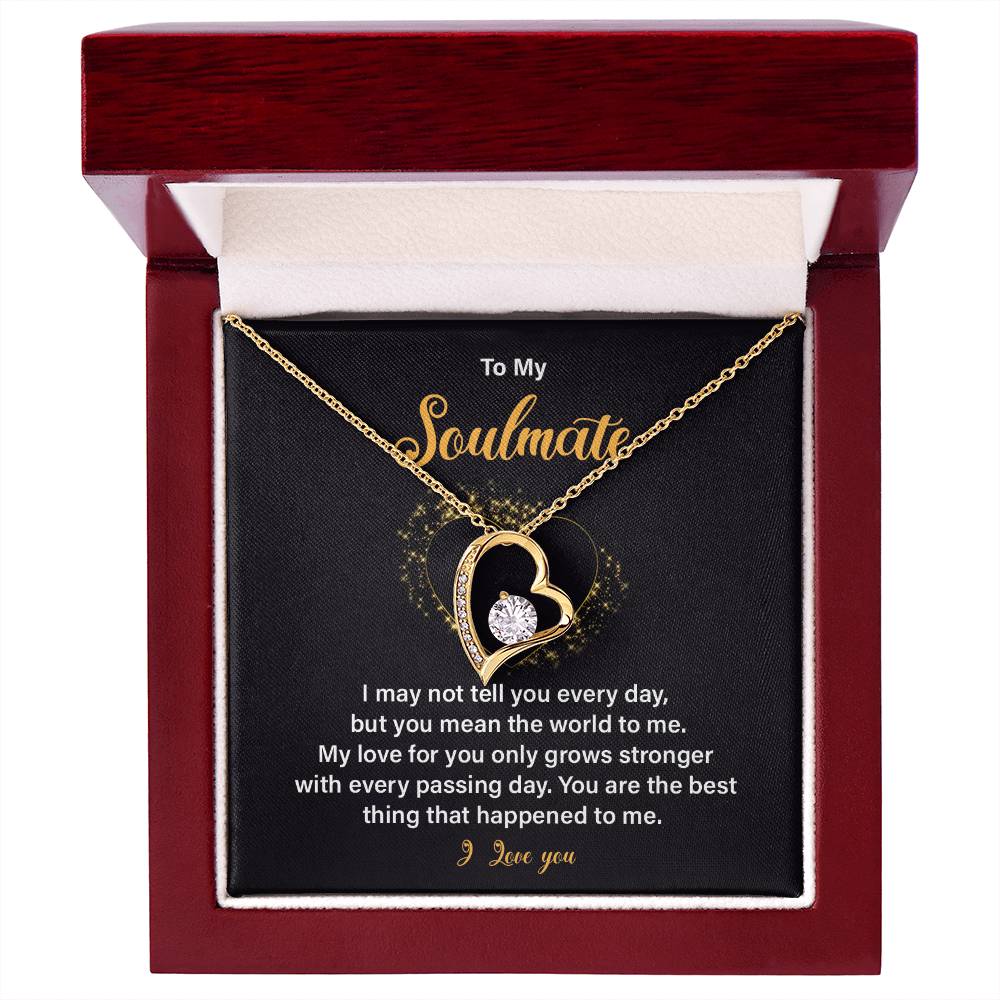 Soulmate Necklace Gift for Her – Romantic Message Box