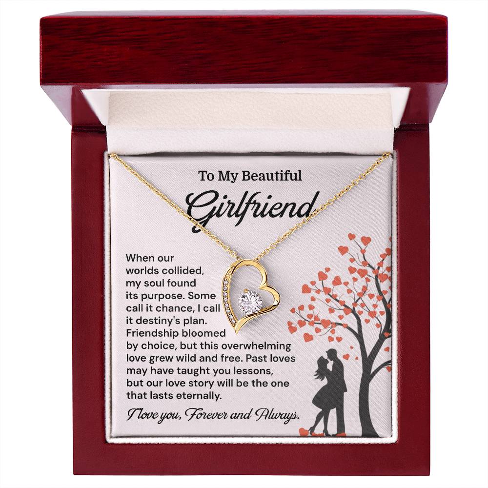 Girlfriend Necklace Gift with Eternal Love Card
