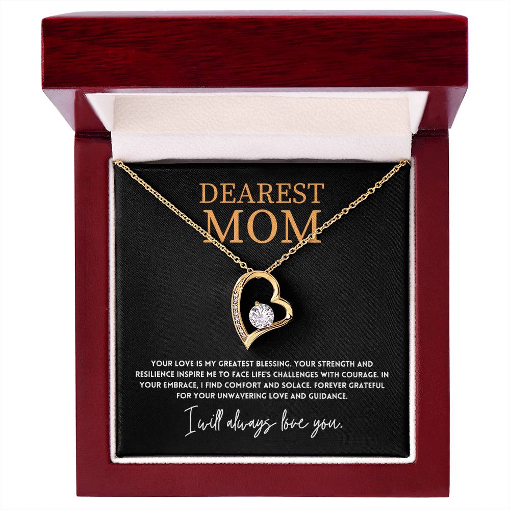 Heart Necklace Gift for Mom from Daughter or Son