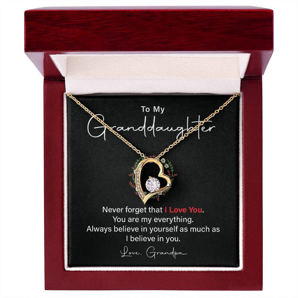 Granddaughter Necklace Gift from Grandpa – Love Message