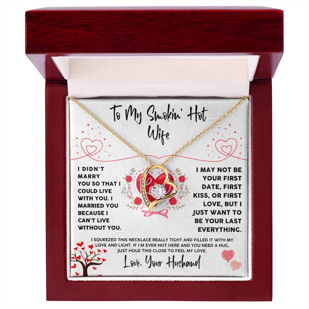 Romantic Wife Necklace Gift from Husband with Card