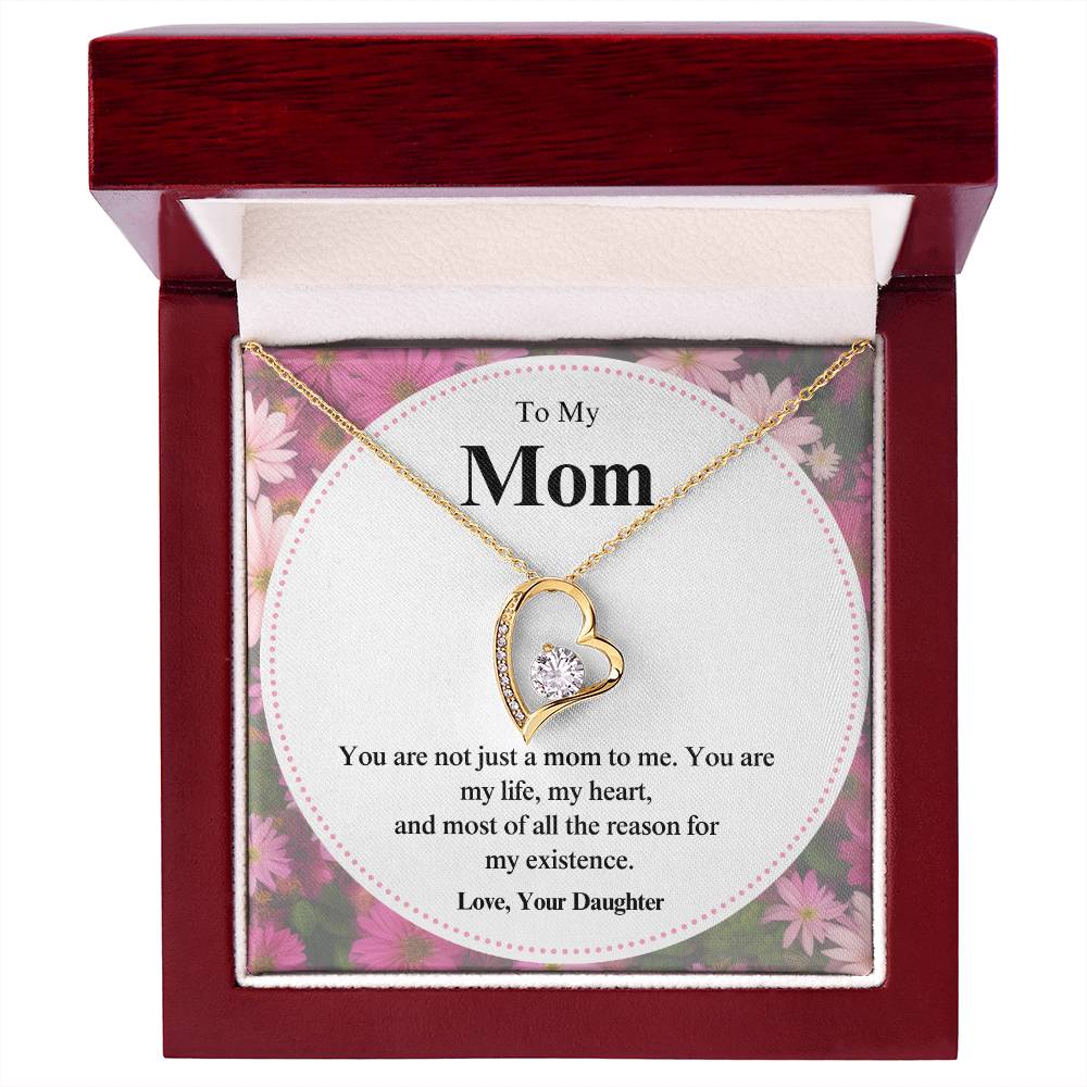 Daughter to Mom Necklace Gift with Message Card