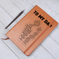 To My Dad Journal from Daughter – Leather Notebook with Heartfelt Engraved Message Gift For Dad