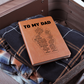 To My Dad Journal from Daughter – Leather Notebook with Heartfelt Engraved Message Gift For Dad