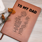 To My Dad Journal from Daughter – Leather Notebook with Heartfelt Engraved Message Gift For Dad