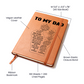 To My Dad Journal from Daughter – Leather Notebook with Heartfelt Engraved Message Gift For Dad