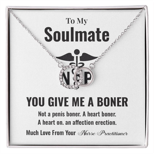 Funny Gift for Soulmate from Nurse – Romantic Necklace with Card