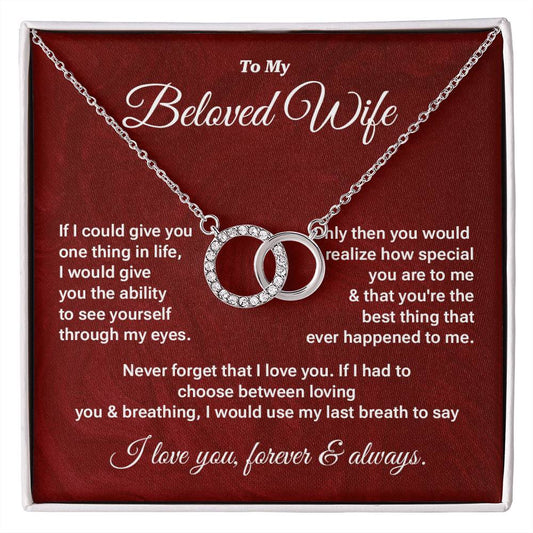 Beloved Wife Necklace Gift – Message Card Included