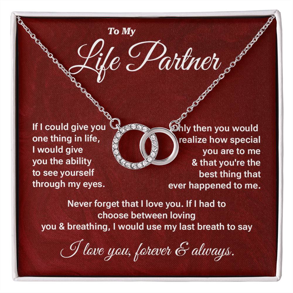 Life Partner Necklace Gift – Message Card & Gift Box
