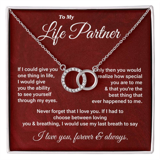 Life Partner Necklace Gift – Message Card & Gift Box