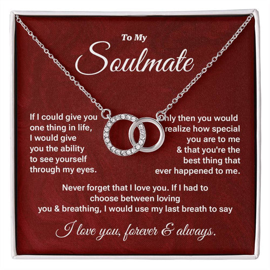 Soulmate Gift for Her – Interlocking Circles Necklace Box