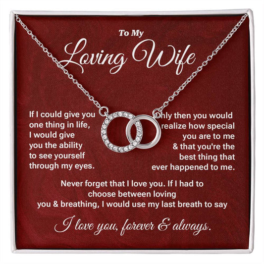 Loving Wife Necklace Gift – Romantic Message Card Box
