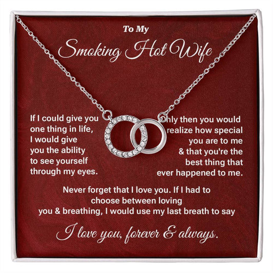 Smoking Hot Wife Necklace Gift – Message Card Box