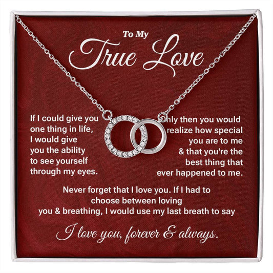 True Love Necklace Gift – Message Card & Gift Box