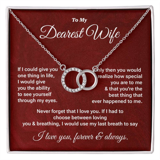Dearest Wife Necklace Gift – Message Card Included