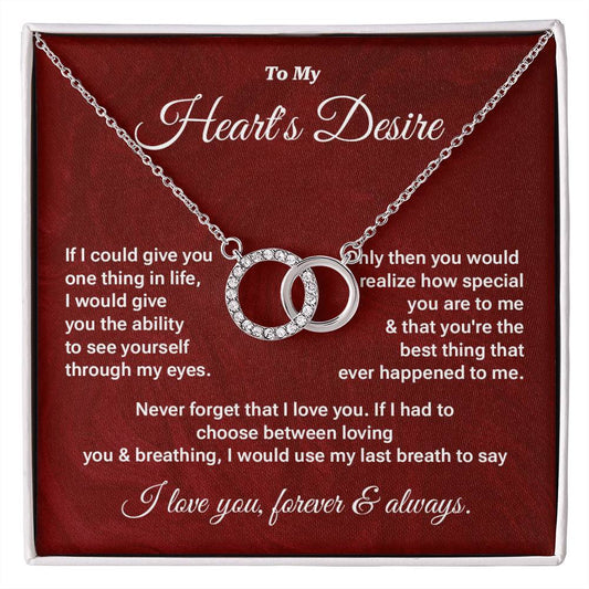 Heart's Desire Gift – Interlocking Circles Necklace Box