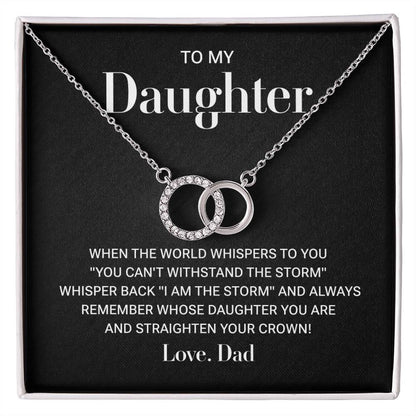 Daughter Necklace from Dad Empowerment Message Gift Box