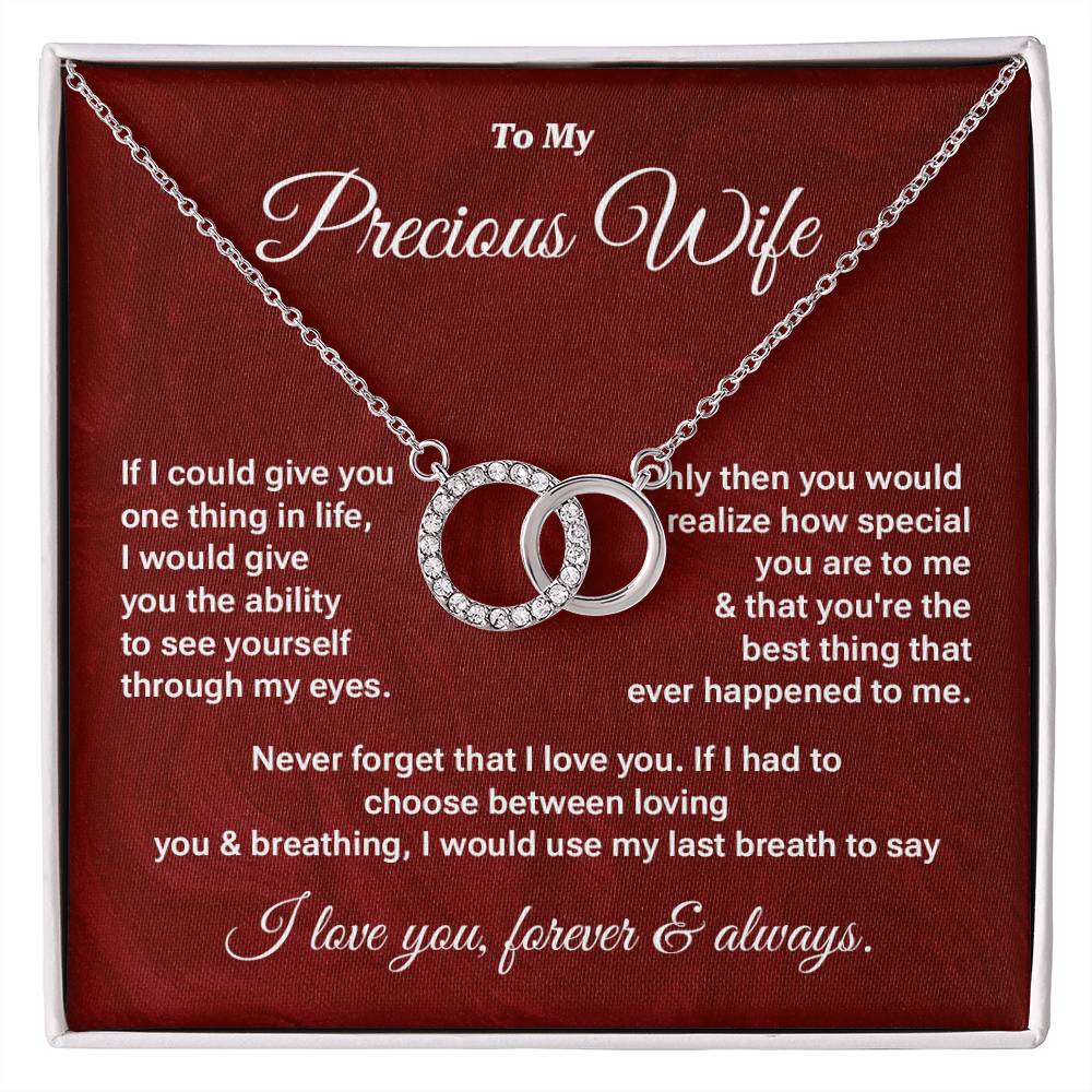 Romantic Necklace Gift for Precious Wife – Card Box