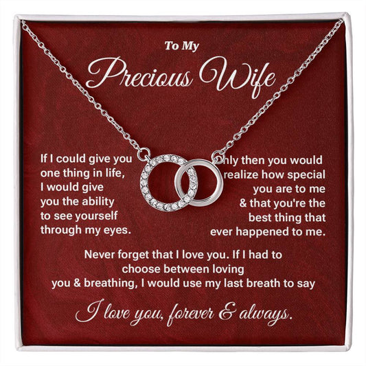 Romantic Necklace Gift for Precious Wife – Card Box
