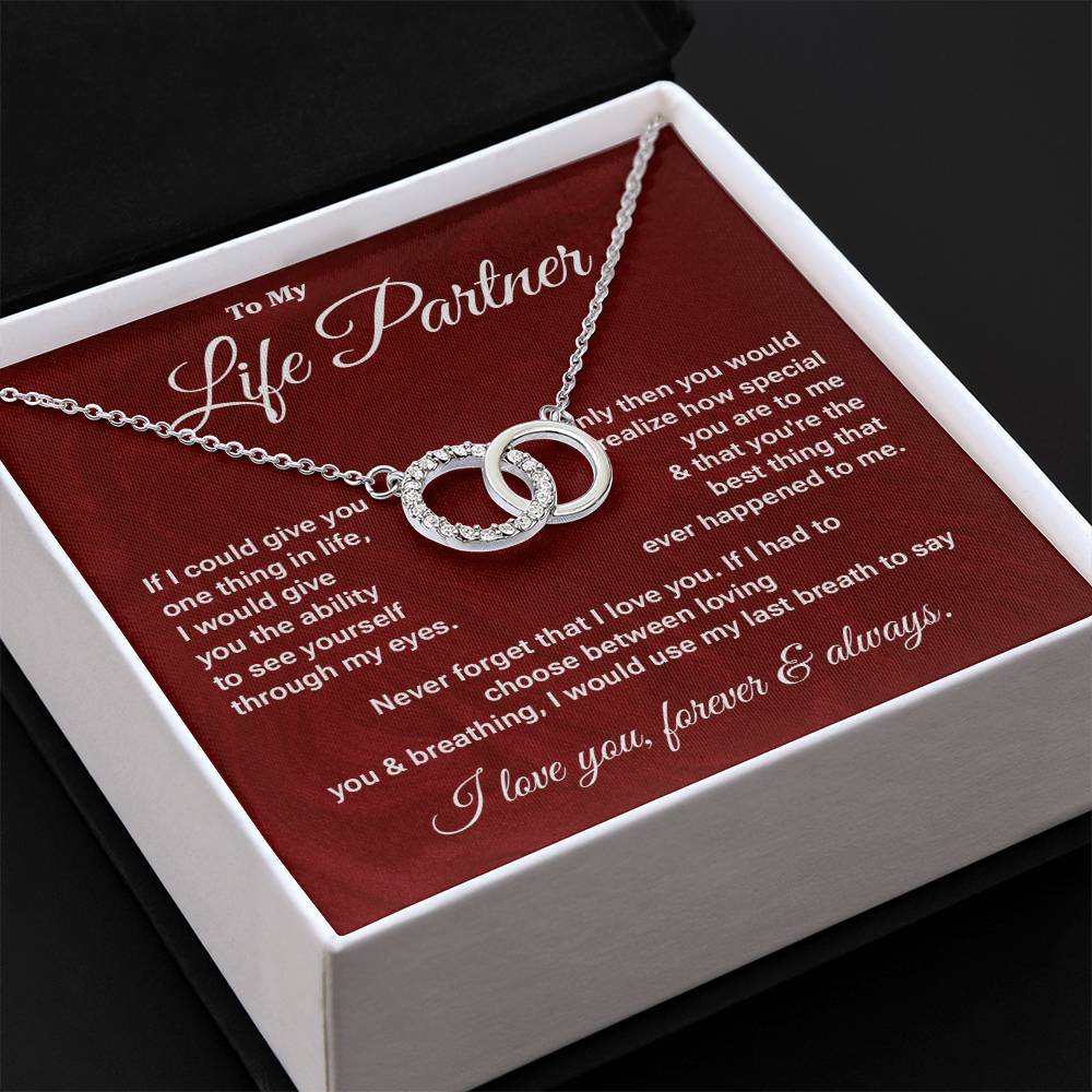 Life Partner Necklace Gift – Message Card & Gift Box