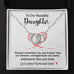 To Our Daughter Necklace Gift with Love Card