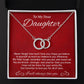 To My Dear Daughter Necklace Daughter's growth necklace Motivational message necklace Special bond jewelry for daughter Parent's pride necklace for daughter Supportive gift for daughter Motivational gift for daughter Dear daughter necklace