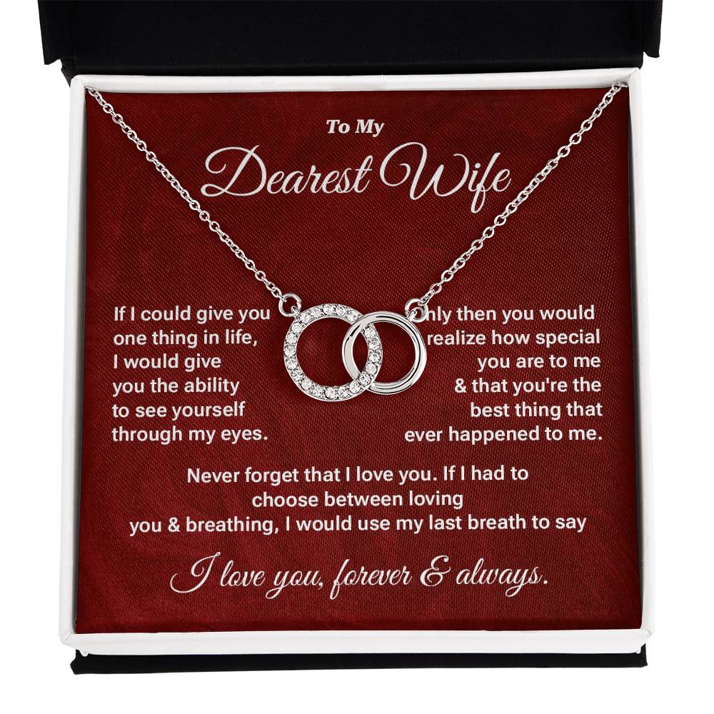 Dearest Wife Necklace Gift – Message Card Included