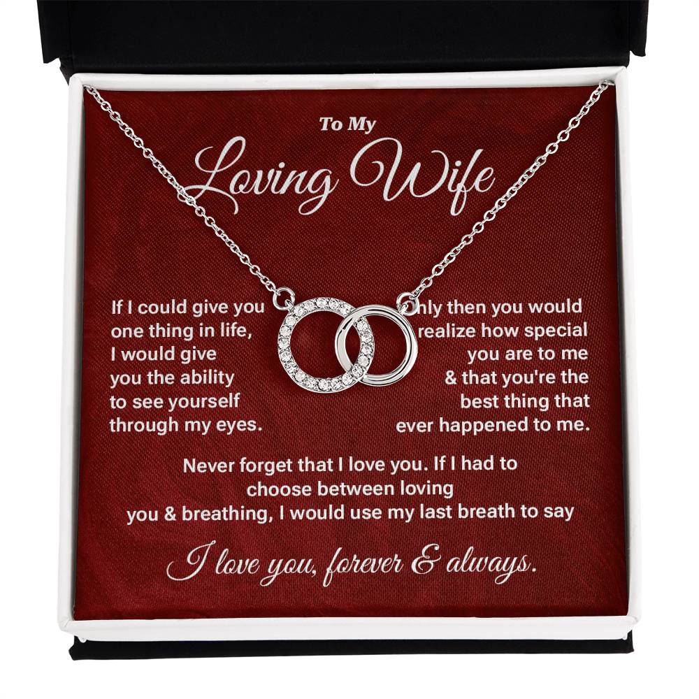 Loving Wife Necklace Gift – Romantic Message Card Box