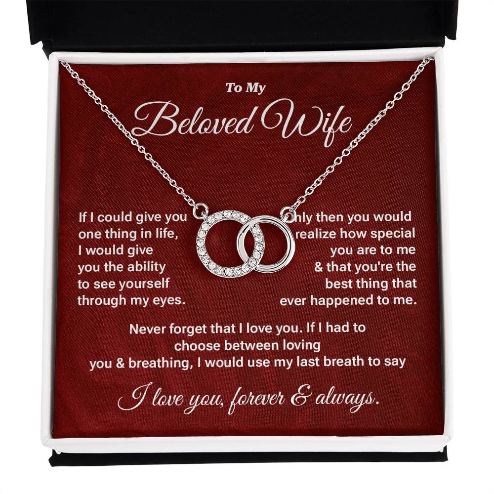 Beloved Wife Necklace Gift – Message Card Included