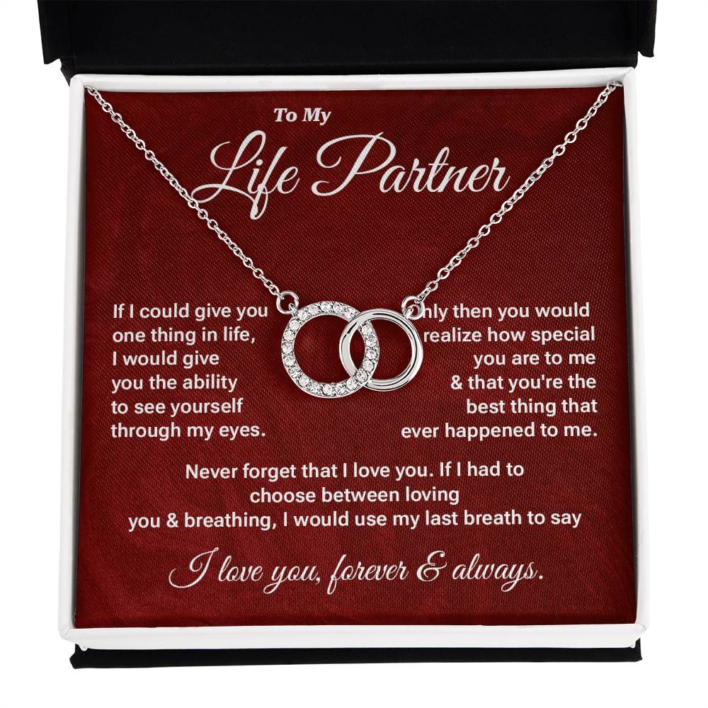 Life Partner Necklace Gift – Message Card & Gift Box
