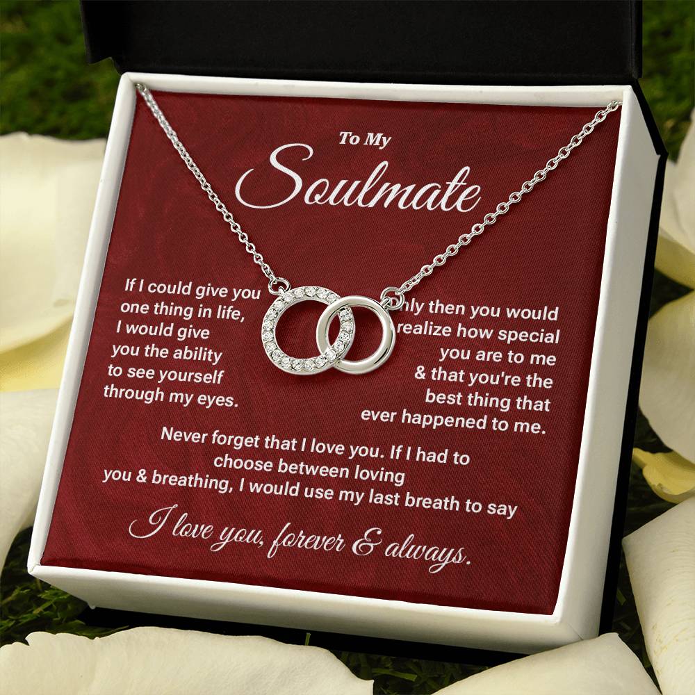 Soulmate Gift for Her – Interlocking Circles Necklace Box