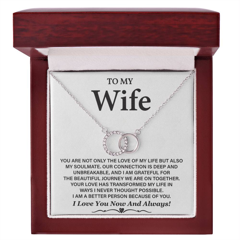 Romantic Soulmate Necklace Gift for Wife Necklace with Message Card