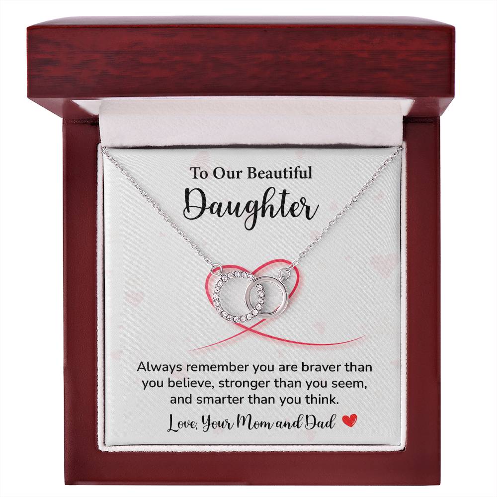 To Our Daughter Necklace Gift with Love Card