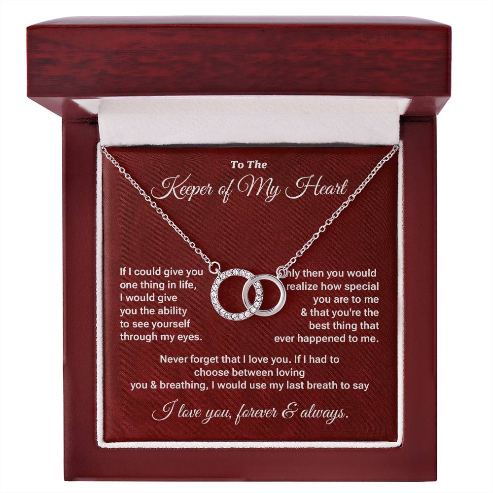 Keeper of My Heart Necklace – Message Card Gift