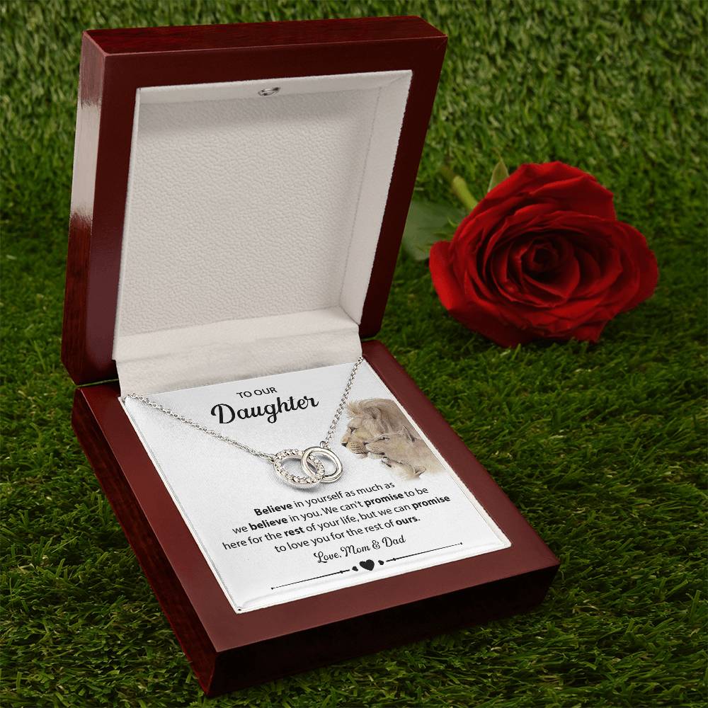 Daughter Necklace from Parents – Lion Family Card Gift