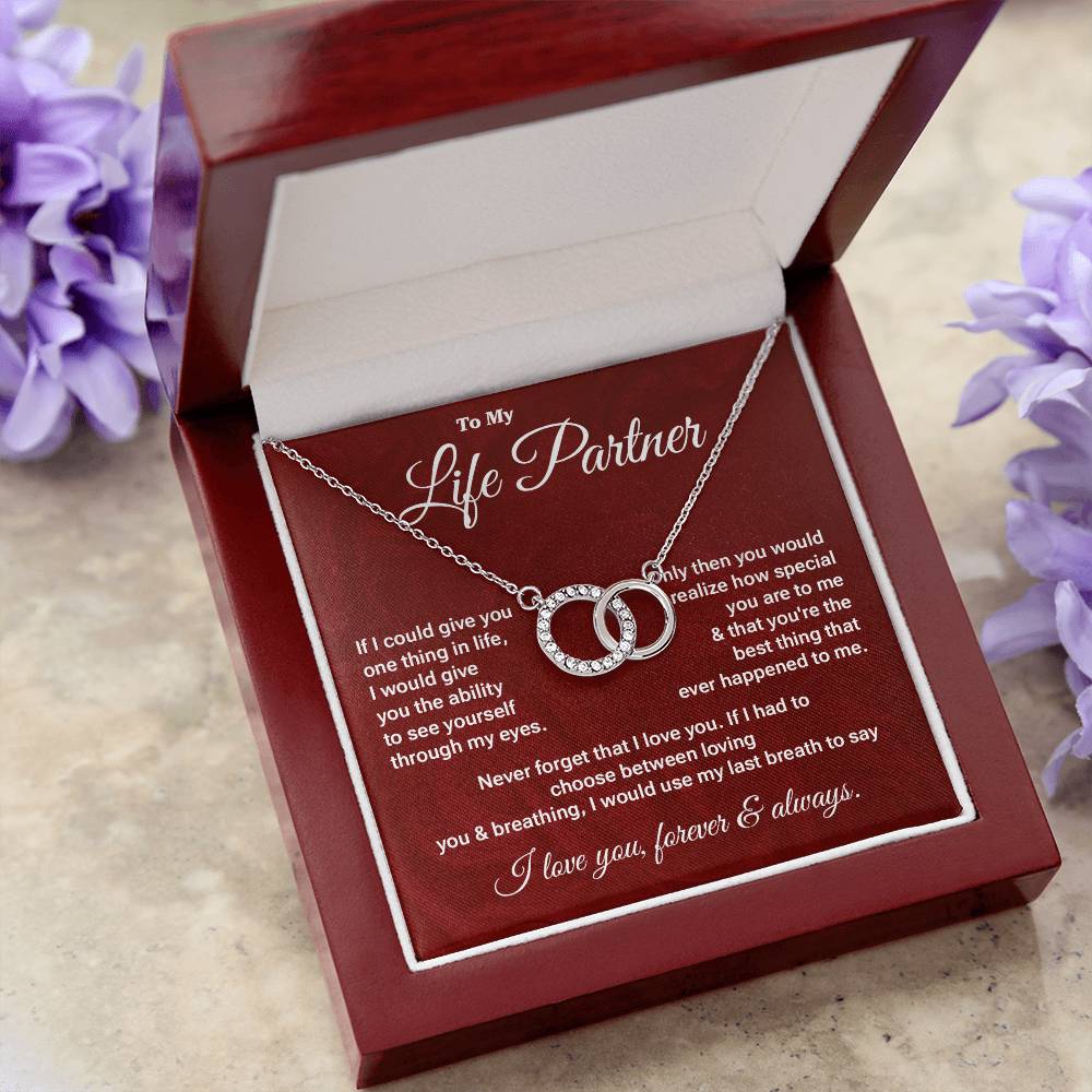 Life Partner Necklace Gift – Message Card & Gift Box