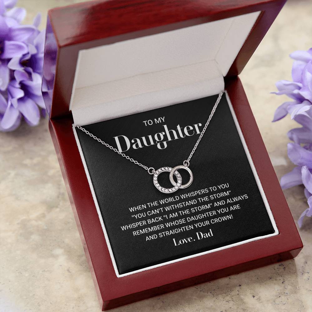 Daughter Necklace from Dad Empowerment Message Gift Box