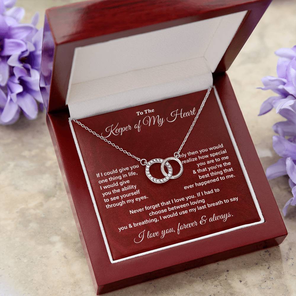 Keeper of My Heart Necklace – Message Card Gift