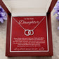To My Dear Daughter Necklace Daughter's growth necklace Motivational message necklace Special bond jewelry for daughter Parent's pride necklace for daughter Supportive gift for daughter Motivational gift for daughter Dear daughter necklace