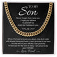 Cuban Chain Necklace Gift for Son from Dad – Old Lion Message Box