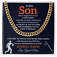 Baseball Necklace Gift for Son from Mom – Proud No.1 Fan Message Card